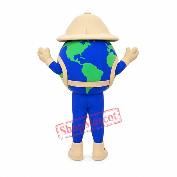 Happy Globe Mascot Costume Happy Globe Mascot Costume