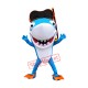 Diving Shark Mascot Costume Diving Shark Mascot Costume