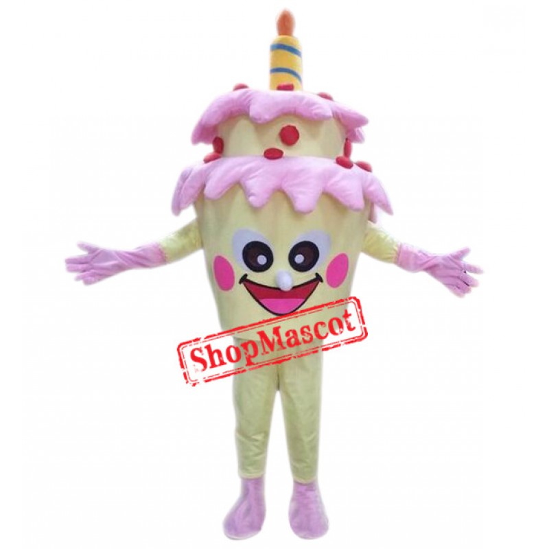 Happy Lightweight Birthday Cake Mascot Costume
