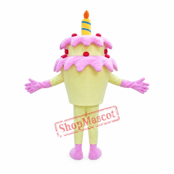 Happy Lightweight Birthday Cake Mascot Costume