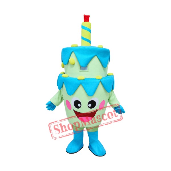 Superb Birthday Cake Mascot Costume Superb Birthday Cake Mascot Costume