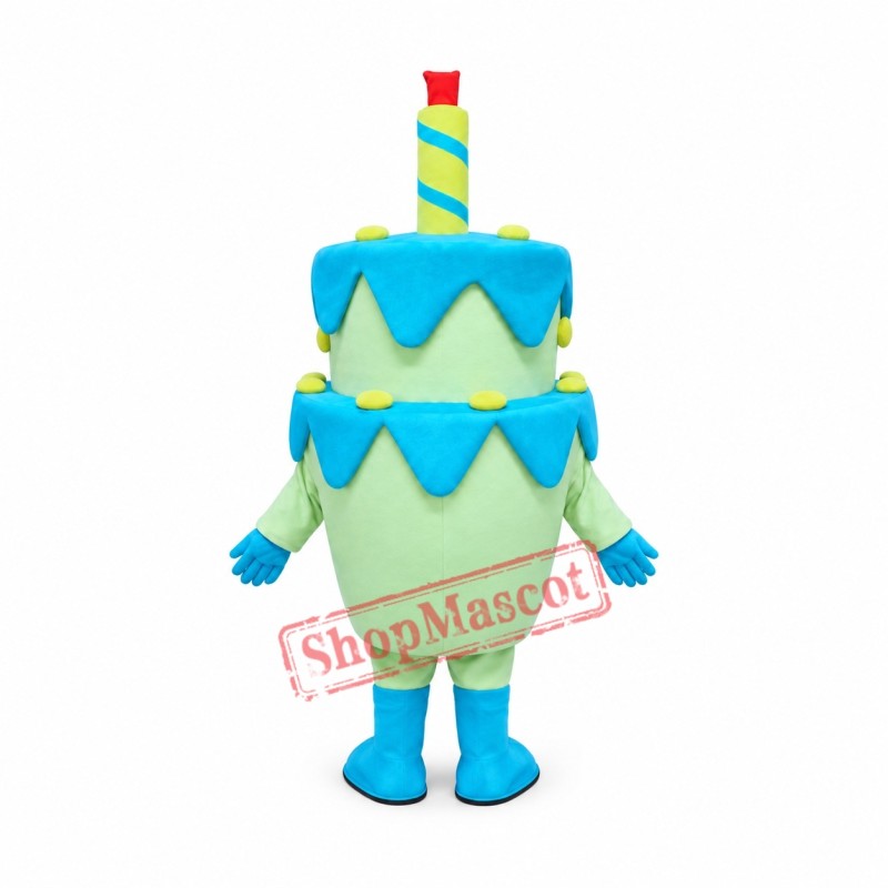 Superb Birthday Cake Mascot Costume Superb Birthday Cake Mascot Costume