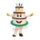 Professional Birthday Cake Mascot Costume Professional Birthday Cake Mascot Costume