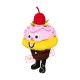 Pink Birthday Cake Mascot Costume Pink Birthday Cake Mascot Costume
