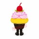 Pink Birthday Cake Mascot Costume Pink Birthday Cake Mascot Costume