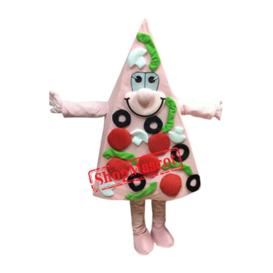 Pink Pizza Mascot Costume