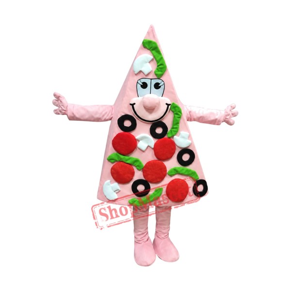 Pink Pizza Mascot Costume Pink Pizza Mascot Costume