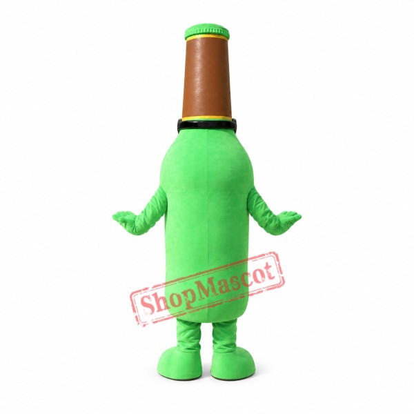 Green Bottle Mascot Costume Green Bottle Mascot Costume