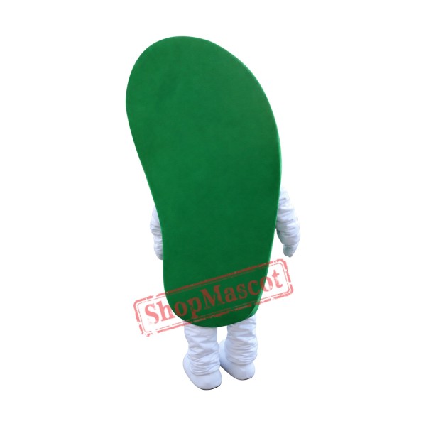 Green Slipper Mascot Costume Green Slipper Mascot Costume