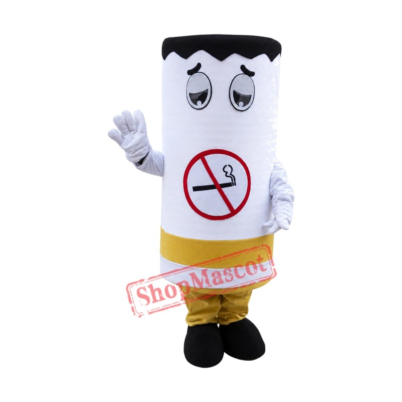 Superb No smoking Cigarette Mascot Costume Superb No smoking Cigarette Mascot Costume