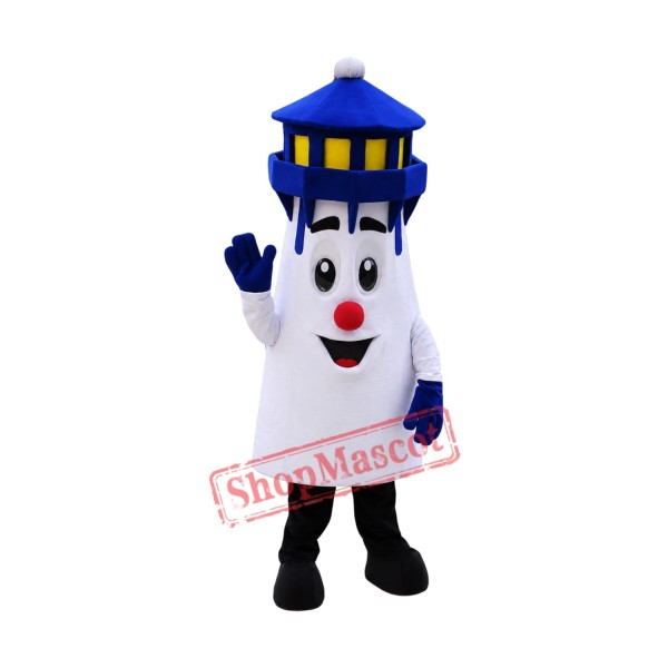 Superb Blue Lighthouse Mascot Costume