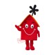 Superb Red House Mascot Costume Superb Red House Mascot Costume