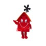 Superb Red House Mascot Costume