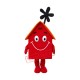 Superb Red House Mascot Costume Superb Red House Mascot Costume