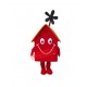 Superb Red House Mascot Costume