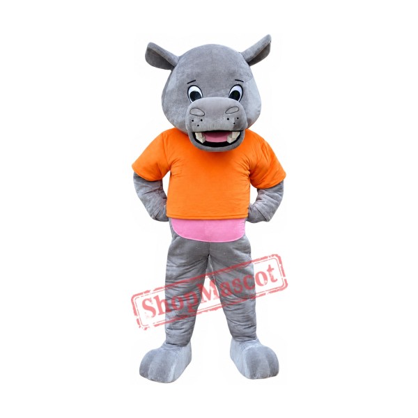 Friendly Hippo Mascot Costume Friendly Hippo Mascot Costume