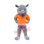 Friendly Hippo Mascot Costume