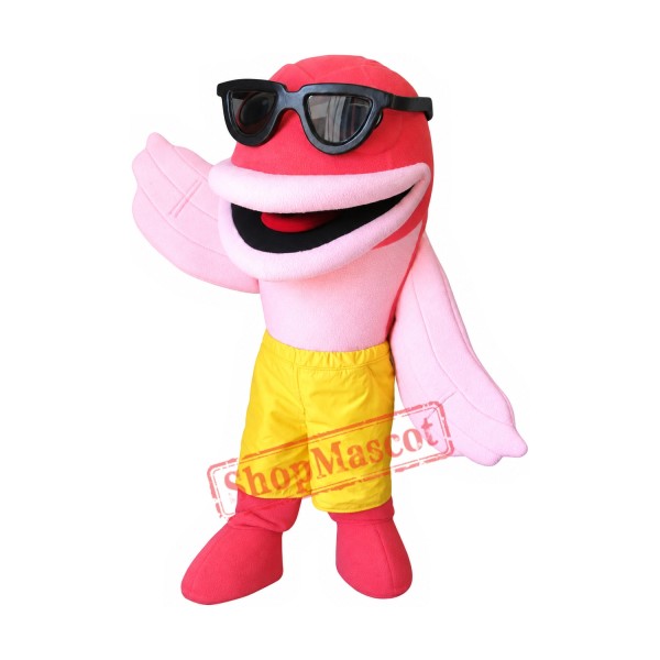 Superb Salmon Mascot Costume