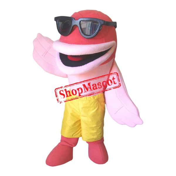 Superb Salmon Mascot Costume