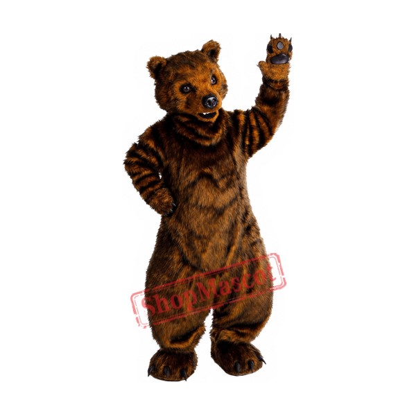 Power Fierce Brown Bear Mascot Costume Power Fierce Brown Bear Mascot Costume