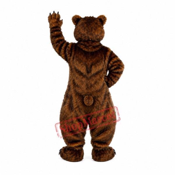 Power Fierce Brown Bear Mascot Costume Power Fierce Brown Bear Mascot Costume