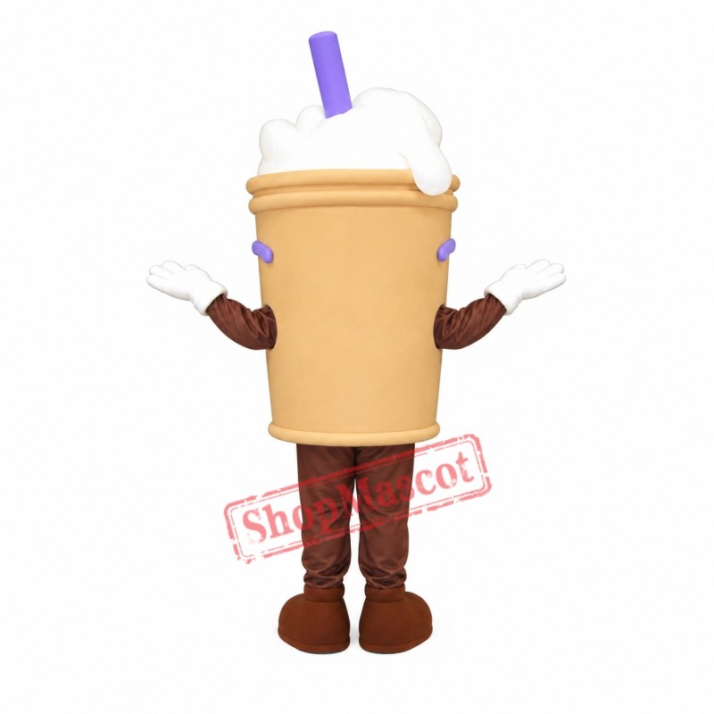 Frothy Drink Mascot Costume Frothy Drink Mascot Costume