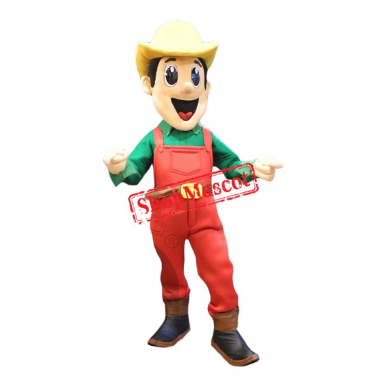Superb Cute Cowboy Mascot Costume