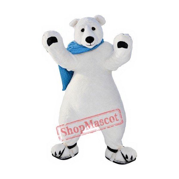 Superb Realistic Polar Bear Mascot Costume