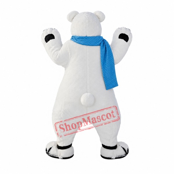 Superb Realistic Polar Bear Mascot Costume