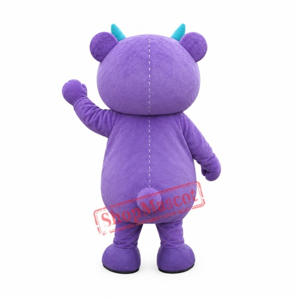 Fierce Purple Bear Mascot Costume Fierce Purple Bear Mascot Costume