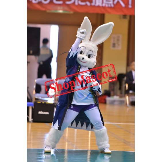 Sport White Rabbit Mascot Costume