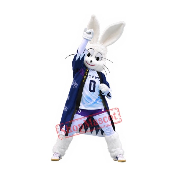 Sport White Rabbit Mascot Costume