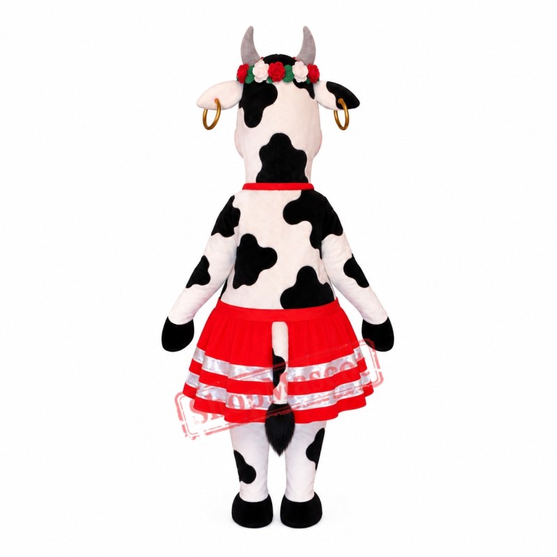 Superb Beautiful Cow Mascot Costume Superb Beautiful Cow Mascot Costume