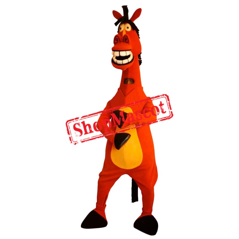 Superb Red Horse Mascot Costume