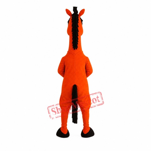 Superb Red Horse Mascot Costume Superb Red Horse Mascot Costume