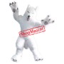 White Wild Wolf Mascot Costume