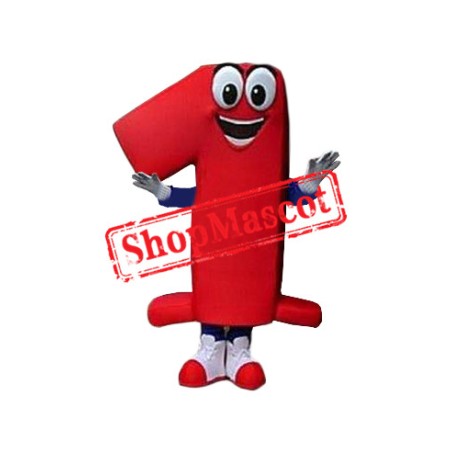 Superb Number One Mascot Costume