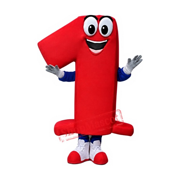 Superb Number One Mascot Costume
