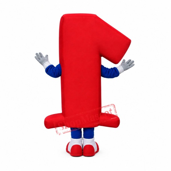 Superb Number One Mascot Costume Superb Number One Mascot Costume