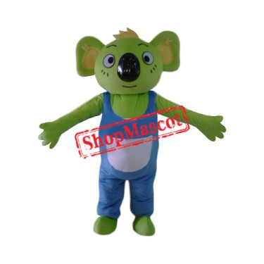 Cartoon Green Koala Mascot Costume