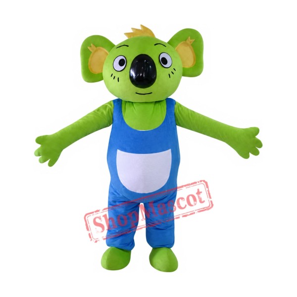Cartoon Green Koala Mascot Costume Cartoon Green Koala Mascot Costume