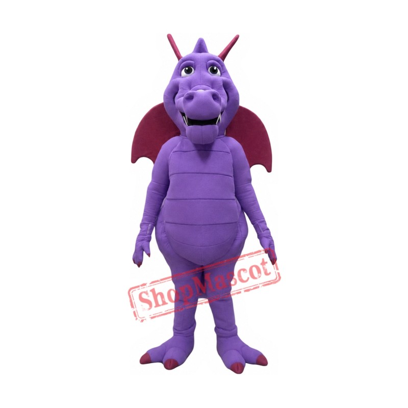 Superb Purple Dragon Mascot Costume Superb Purple Dragon Mascot Costume