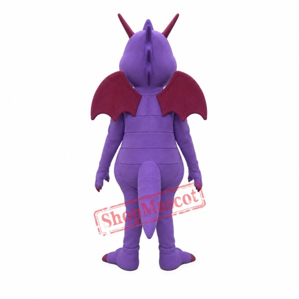 Superb Purple Dragon Mascot Costume Superb Purple Dragon Mascot Costume