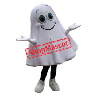 Cute Lightweight White Ghost Mascot Costume
