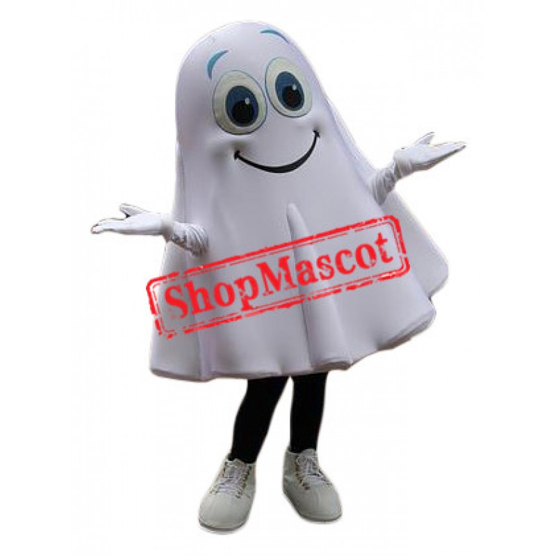 Cute Lightweight White Ghost Mascot Costume