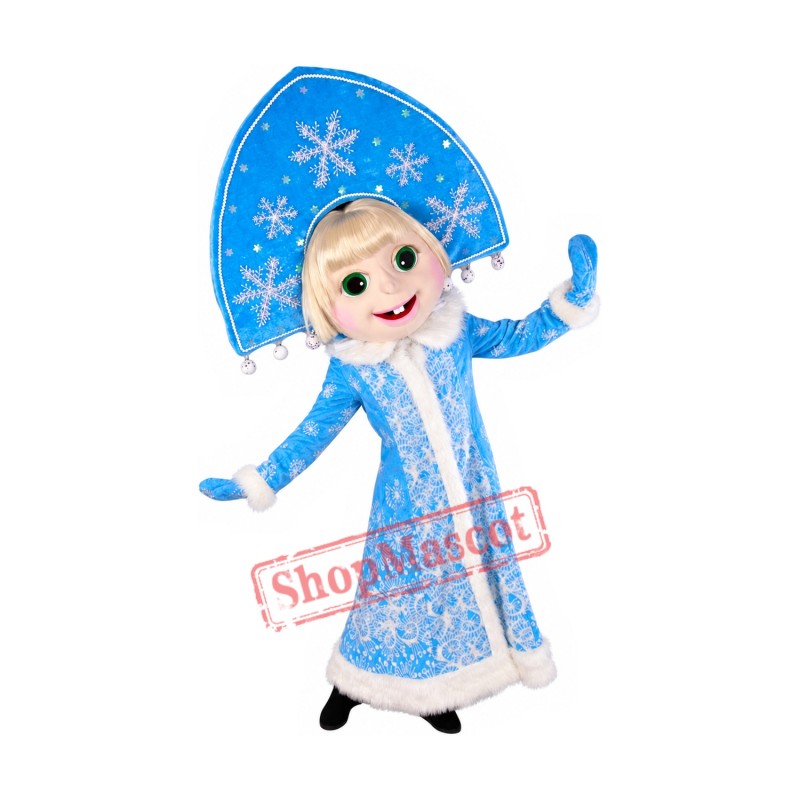 Winter Pure Girl Mascot Costume Winter Pure Girl Mascot Costume