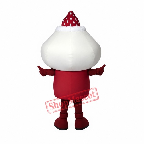 Strawberry Ice Cream Mascot Costume Strawberry Ice Cream Mascot Costume