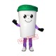 White Recycle Cup Mascot Costume White Recycle Cup Mascot Costume