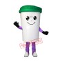 White Recycle Cup Mascot Costume