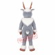 Happy Grey Deer Mascot Costume Happy Grey Deer Mascot Costume